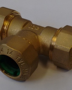 Tee Brass Compression 20mm